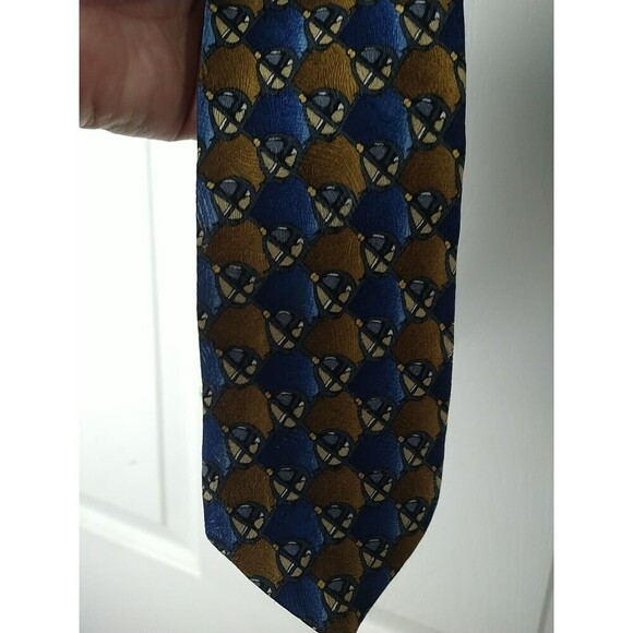 j garcia Blue Brown Artsy Never Swat A Fly Fourteen Collection Tie - Picture 1 of 8